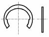 M8/BN831, Стопорное кольцо; пружинная сталь; Диам.вала:8мм; BN:831, BOSSARD