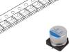 PCJ0E391MCL1GS, Конденсатор: полимерный; 390мкФ; 2,5ВDC; ESR:15мОм; PCJ; SMD; ±20%, NICHICON