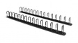 CMVER40UD 19" Server Rack Vertical Cable Management, D-Ring Hooks, 40U, Steel, Black