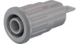 49.7079-28 Safety Socket 4mm Grey 24A 1kV Nickel-Plated