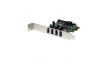 PEXUSB3S4V PCI Express SuperSpeed USB-A Controller Card UASP SATA Power, 4x USB 3.0, PCI-E x1