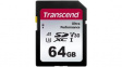 TS64GSDC340S Memory Card, SDXC, 64GB, 160MB/s, 50MB/s