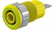 49.7044-20 Safety Socket _4mm Green / Yellow 24A 1kV Nickel-Plated