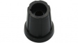 RND 210-00288 Instrument knob, black, 6.0 mm D Shaft