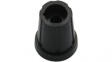RND 210-00288 Instrument knob, black, 6.0 mm D Shaft