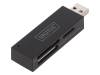DA-70310-2, Считыватель карт: для карт памяти; USB 2.0; черный, DIGITUS