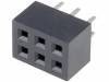 ZL265-6DG Гнездо; штыревое; "мама"; PIN:6; прямой; 2мм; THT; 2x3; дл.2,5мм
