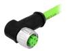 21349500477010 Вилка; M12; PIN:4; "мама"; код D-Ethernet; 1м; изоляция: TPU
