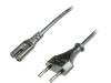 AK-440114-012-S Кабель; вилка CEE 7/16 (C), IEC C7 "мама"; 1,2м; черный; 2,5А