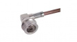 16 QN-50-3-1/133 NE RF Connector, QN, Brass, Plug, Right Angle, 50Ohm, Solder Terminal, Crimp Terminal