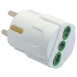 81.090 Branch plug 3-pin IT White 2P+T 16 A Earthing contact