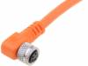 DOL-0804-W02M, Соединительный кабель; M8; PIN:4; угловой; 2м; вилка; 60ВAC; 4А, SICK