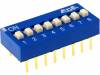 EDG108S Переключатель: DIP-SWITCH; Кол-во секций:8; ON-OFF; 0,1A/24ВDC