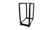 4POSTRACK25U 4-Post Rack with Casters and Adjustable Depth, 25U, Steel, 544kg, Black