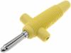 BUELA300KGE, Вилка; "банан" 4мм; 30А; 60ВDC; желтый; 3мОм; 2,5мм2; 60,5мм, Hirschmann