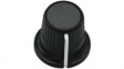 RND 210-00295 Plastic Round Knob, black / grey, 3.2 mm H Shaft