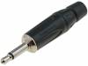 KM2PB, Вилка; Jack 3,5мм; "папа"; mono; прямой; на провод; пайка; черный, Amphenol