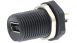 1310-0008-01 USB A mini; 1310; на PCB, на панель, гайка спереди; THT; V: USB 2.0
