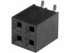 ZL264-4DG Гнездо; штыревое; "мама"; PIN:4; вертикальный; 2,54мм; SMT; 2x2