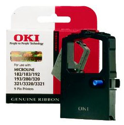 9002303, Ribbon nylon black&nbsp;&nbsp;ML 180/182, Oki