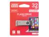 UTS3-0320K0R11 Флешка; USB 3.0; 32ГБ; черный; Считывание:110МБ/с; Запись:20МБ/с