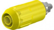 66.9684-24 Safety Socket 4mm Yellow 20A 1kV Nickel-Plated