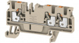 1521740000 A3C 2.5 terminal block, clamp, 3 poles, 24a, 2.5mm2, dark beige