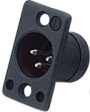 711-0400 XLR Panel-mount male receptacle 4Pblack
