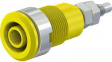 49.7043-24 Safety Socket diam.4mm Yellow 32A 1kV Nickel-Plated