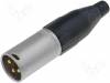 AC3MM-AU, Вилка; XLR; "папа"; PIN:3; прямой; цанговые контакты; на провод, Amphenol