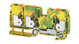 2490590000 Terminal Block, Push-In, 3 Poles, 10mm2, Green / Yellow