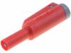 1066-RT, Вилка; "банан" 4мм; 36А; красный; 56мм; 2,5мм2; 1кВAC, Electro-PJP