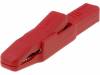 AK2BROT Crocodile clip; 25A; red; Grip capac: max.9.5mm; Socket size:4mm