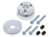 ALUMINUM SCOOTER WHEEL ADAPTER FOR 1/4?, Крепление колеса; Ось: гладкая; Кол-во шт: 1; Диам.вала: 6,35мм, POLOLU