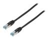 CQ6125S Patch cord; S/FTP; 6a; многопров; Cu; PUR; черный; 30м; 27AWG; IP20