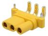 MR30PW-FB Гнездо; питания DC; MR30; "мама"; PIN:3; на PCB; THT; Цвет: желтый