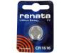 CR1616, Батарея: литиевая; 3В; CR1616; Кол-во бат:1; O16x1,6мм; 50мАч, Renata