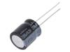 URS0J222MHD, Конденсатор: электролитический; THT; 2200мкФ; 6,3ВDC; O12,5x15мм, NICHICON