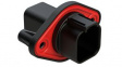 AT04-6P-PM12 Crimp Housing, Plug, 2 Rows, 6 Poles, Black