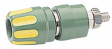 PKI10A Binding post diam. 4 mm Yellow / Green