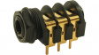 CL12327 / S2/BBB PC-A GOLD Flush-mounted jack socket 6.35 mm 3P