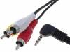 CABLE-442/1.5 Кабель; Jack 3,5мм 4pin вилка, вилка RCA x3; 1,5м