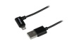 USBLT2MBR Charging Cable Right Angled USB-A Plug - Apple Lightning 2m USB 2.0 Black