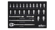 44740 Ratchet Set, 25 Pieces, 1/2"