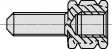 5205980-1 [2 шт] Locking screw with retainer, UNC 4-40, PU=Pair (2 pieces)