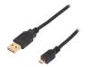 AK-300122-018-S Кабель; USB 2.0; вилка micro USB B, вилка USB A easy; 1,8м
