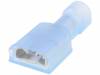 3-350820-2, Наконечник: плоский; 6,3мм; 0,8мм; "мама"; 1,25?2мм2; обжим; синий, TE Connectivity