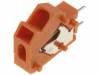 254-846, Клеммник; угловой 45°; 5мм; Контактные группы:1; 24А; оранжевый, Wago