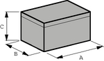 BIM2005/15-EMI/RFI, Plastic enclosure graphite grey 150 x 80 x 50 mm ABS, impact resistant, CamdenBoss