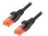 DK-1617-050/BL Patch cord; U/UTP; 6; многопров; Cu; LSZH; черный; 5м